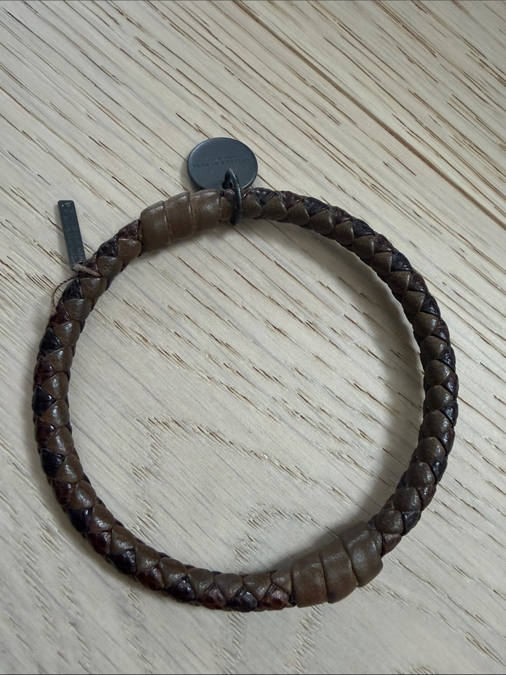 Bottega Veneta Brown Braided Leather Bracelet - Picture 1 of 6